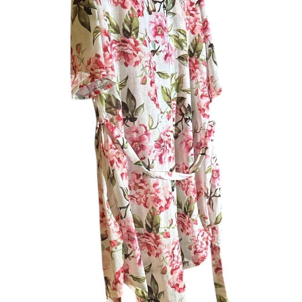 MuMu Pink Rose Kimono Robe One Size - Picture 7 of 9